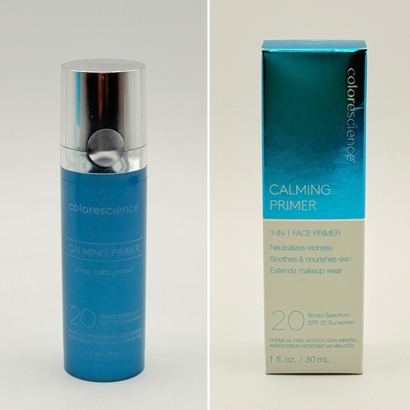 Colorescience Calming Primer SPF 20 3-in-1 Face Primer 1oz Mineral Sunscreen NEW